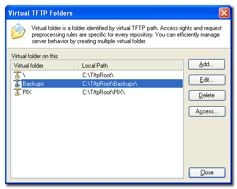 Virtual TFTP Folders