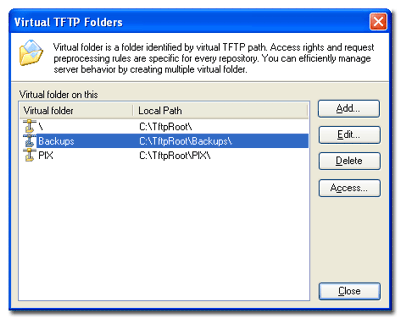 Virtual TFTP Folders